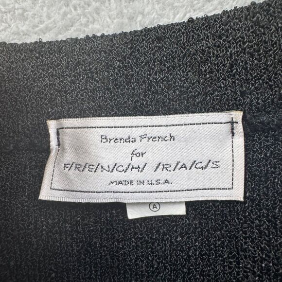 Brenda French French Rags Skirt Womens 3 Black Terry Knit Stretch Pencil PullOn - Picture 2 of 9